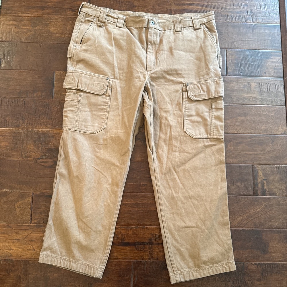 Duluth‎  Trading Cargo Pants Mens Size 48x30 Relaxed Fit Canvas Carpenter EUC